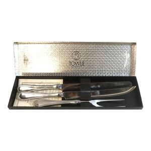 Towle Silversmiths 3 piece carving set New in Original Box